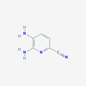 molecular formula C6H6N4 B3191072 2-Pyridinecarbonitrile, 5,6-diamino- CAS No. 516481-68-8
