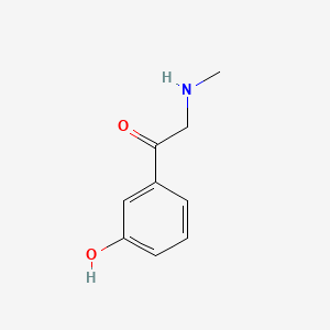 molecular formula C9H11NO2 B3191138 1-(3-Hydroxyphenyl)-2-(methylamino)ethanone CAS No. 52093-42-2