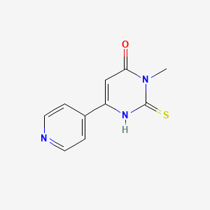 molecular formula C10H9N3OS B3191151 2-mercapto-3-methyl-6-(pyridin-4-yl)pyrimidin-4(3H)-one CAS No. 521969-43-7