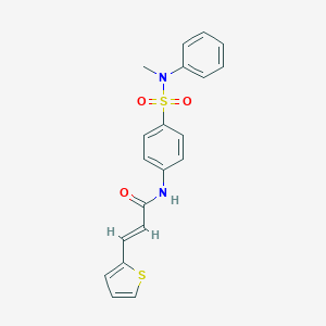 molecular formula C20H18N2O3S2 B319129 N-{4-[(methylanilino)sulfonyl]phenyl}-3-(2-thienyl)acrylamide 