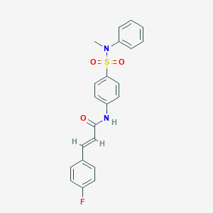 molecular formula C22H19FN2O3S B319131 3-(4-fluorophenyl)-N-{4-[(methylanilino)sulfonyl]phenyl}acrylamide 