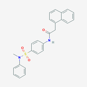 molecular formula C25H22N2O3S B319132 N-{4-[(methylanilino)sulfonyl]phenyl}-2-(1-naphthyl)acetamide 
