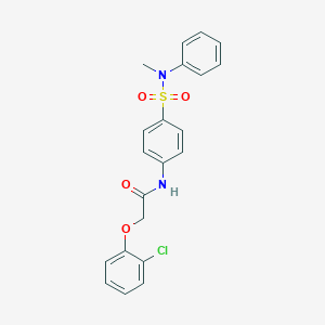 molecular formula C21H19ClN2O4S B319133 2-(2-chlorophenoxy)-N-{4-[(methylanilino)sulfonyl]phenyl}acetamide 