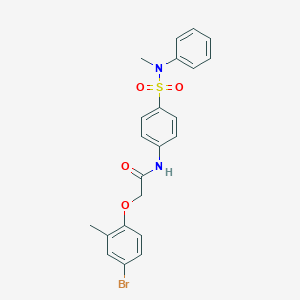 molecular formula C22H21BrN2O4S B319136 2-(4-bromo-2-methylphenoxy)-N-{4-[(methylanilino)sulfonyl]phenyl}acetamide 