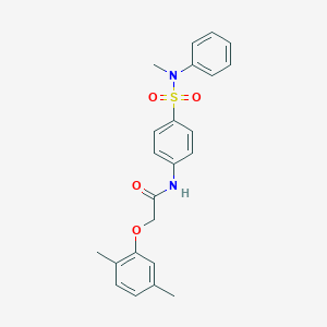 molecular formula C23H24N2O4S B319137 2-(2,5-dimethylphenoxy)-N-{4-[(methylanilino)sulfonyl]phenyl}acetamide 