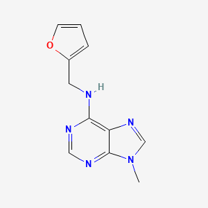 molecular formula C11H11N5O B3191379 N-(furan-2-ylmethyl)-9-methylpurin-6-amine CAS No. 5401-70-7