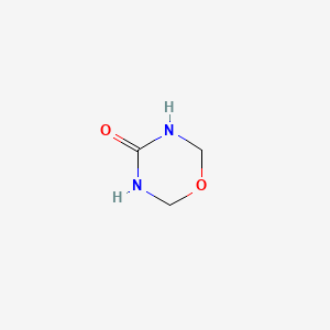 molecular formula C3H6N2O2 B3191391 Tetrahydro-4H-1,3,5-oxadiazin-4-one CAS No. 542-29-0