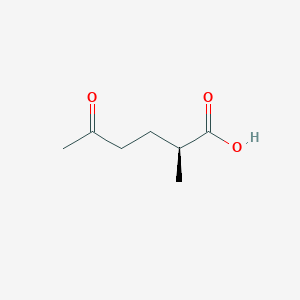 molecular formula C7H12O3 B3191398 (2S)-2-methyl-5-oxohexanoic acid CAS No. 54248-02-1
