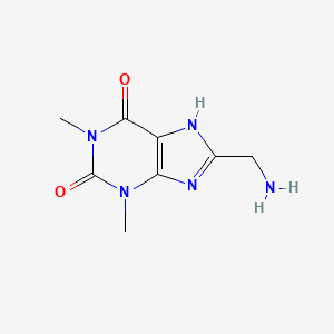 molecular formula C8H11N5O2 B3191407 8-(aminomethyl)-1,3-dimethyl-7H-purine-2,6-dione CAS No. 5426-57-3