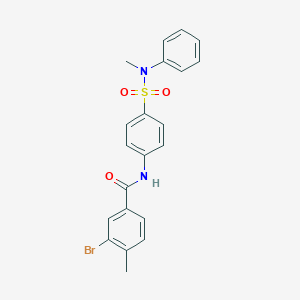 molecular formula C21H19BrN2O3S B319141 3-bromo-4-methyl-N-{4-[(methylanilino)sulfonyl]phenyl}benzamide 