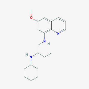 molecular formula C20H29N3O B3191418 2-N-cyclohexyl-1-N-(6-methoxyquinolin-8-yl)butane-1,2-diamine CAS No. 5431-62-9