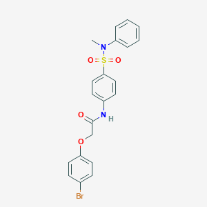molecular formula C21H19BrN2O4S B319142 2-(4-bromophenoxy)-N-{4-[(methylanilino)sulfonyl]phenyl}acetamide 