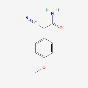 molecular formula C10H10N2O2 B3191436 2-Cyano-2-(4-methoxyphenyl)acetamide CAS No. 5446-57-1