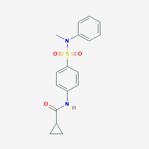 molecular formula C17H18N2O3S B319144 N-{4-[(methylanilino)sulfonyl]phenyl}cyclopropanecarboxamide 