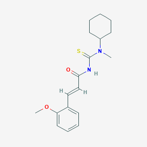 molecular formula C18H24N2O2S B319146 N-cyclohexyl-N'-[3-(2-methoxyphenyl)acryloyl]-N-methylthiourea 