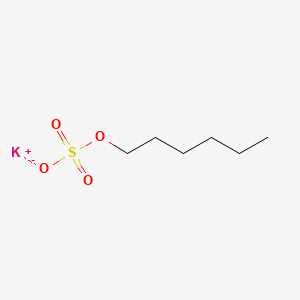 molecular formula C6H13KO4S B3191476 Sulfuric acid, monohexyl ester, potassium salt CAS No. 54649-24-0