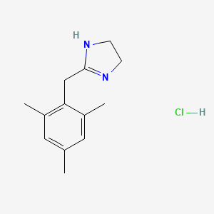 molecular formula C13H19ClN2 B3191488 4,5-Dihydro-2-((2,4,6-trimethylphenyl)methyl)-1H-imidazole monohydrochloride CAS No. 54707-83-4
