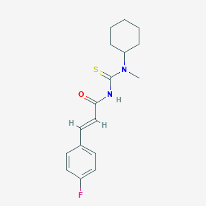 molecular formula C17H21FN2OS B319149 N-cyclohexyl-N'-[3-(4-fluorophenyl)acryloyl]-N-methylthiourea 