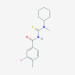 molecular formula C16H21IN2OS B319150 N-[cyclohexyl(methyl)carbamothioyl]-3-iodo-4-methylbenzamide 