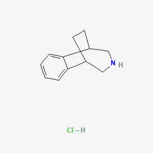molecular formula C12H16ClN B3191504 1,5-Ethano-2,3,4,5-tetrahydro-1H-3-benzazepine hydrochloride CAS No. 54915-20-7