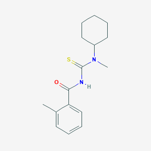 molecular formula C16H22N2OS B319151 N-cyclohexyl-N-methyl-N'-(2-methylbenzoyl)thiourea 