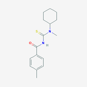 molecular formula C16H22N2OS B319154 N-[cyclohexyl(methyl)carbamothioyl]-4-methylbenzamide 