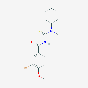 molecular formula C16H21BrN2O2S B319156 3-bromo-N-[cyclohexyl(methyl)carbamothioyl]-4-methoxybenzamide 