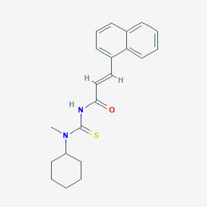 molecular formula C21H24N2OS B319158 N-cyclohexyl-N-methyl-N'-[3-(1-naphthyl)acryloyl]thiourea 