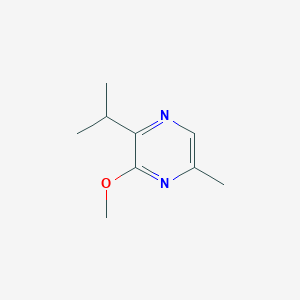 molecular formula C9H14N2O B3191647 Pyrazine, 3-methoxy-5-methyl-2-(1-methylethyl)- CAS No. 56343-37-4