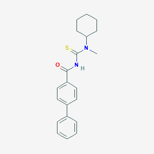 molecular formula C21H24N2OS B319166 N-[cyclohexyl(methyl)carbamothioyl]biphenyl-4-carboxamide 