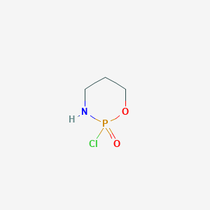 molecular formula C3H7ClNO2P B3191668 2H-1,3,2-Oxazaphosphorine, 2-chlorotetrahydro-, 2-oxide CAS No. 5638-58-4