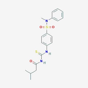 molecular formula C19H23N3O3S2 B319167 3-methyl-N-({4-[methyl(phenyl)sulfamoyl]phenyl}carbamothioyl)butanamide 