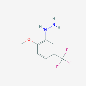 molecular formula C8H9F3N2O B3191725 (2-Methoxy-5-trifluoromethylphenyl)hydrazine CAS No. 569688-68-2