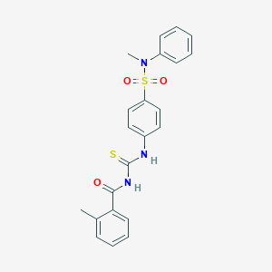 N-methyl-4-({[(2-methylbenzoyl)amino]carbothioyl}amino)-N-phenylbenzenesulfonamide