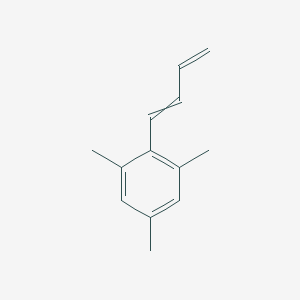 molecular formula C13H16 B3191757 Benzene, 2-(1,3-butadienyl)-1,3,5-trimethyl- CAS No. 5732-00-3