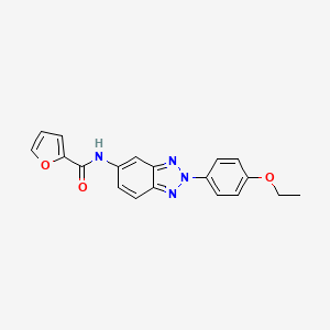 molecular formula C19H16N4O3 B3191769 N-[2-(4-ethoxyphenyl)benzotriazol-5-yl]furan-2-carboxamide CAS No. 5747-35-3