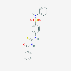 N-methyl-4-({[(4-methylbenzoyl)amino]carbothioyl}amino)-N-phenylbenzenesulfonamide