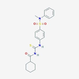 N-({4-[methyl(phenyl)sulfamoyl]phenyl}carbamothioyl)cyclohexanecarboxamide