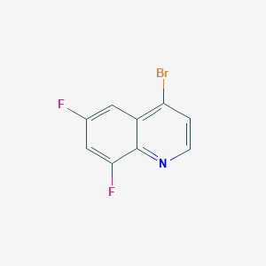 molecular formula C9H4BrF2N B3191786 4-Bromo-6,8-difluoroquinoline CAS No. 577692-34-3