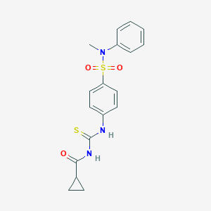 4-({[(cyclopropylcarbonyl)amino]carbothioyl}amino)-N-methyl-N-phenylbenzenesulfonamide