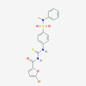molecular formula C19H16BrN3O4S2 B319181 5-bromo-N-({4-[methyl(phenyl)sulfamoyl]phenyl}carbamothioyl)furan-2-carboxamide 