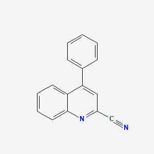 molecular formula C16H10N2 B3191853 4-Phenylquinoline-2-carbonitrile CAS No. 5855-58-3