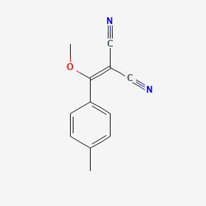 molecular formula C12H10N2O B3191888 2-[Methoxy(4-methylphenyl)methylidene]propanedinitrile CAS No. 58791-95-0