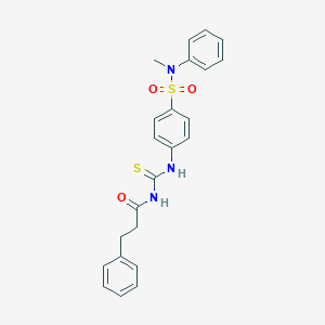 N-({4-[methyl(phenyl)sulfamoyl]phenyl}carbamothioyl)-3-phenylpropanamide