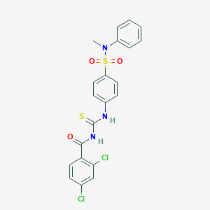 molecular formula C21H17Cl2N3O3S2 B319193 2,4-dichloro-N-({4-[methyl(phenyl)sulfamoyl]phenyl}carbamothioyl)benzamide 