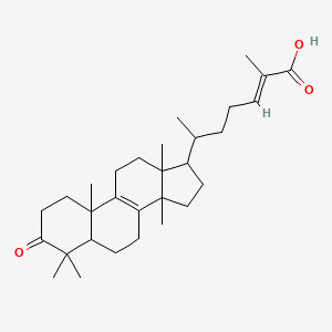 molecular formula C30H46O3 B3191944 Isomasticadienonic acid CAS No. 5956-26-3