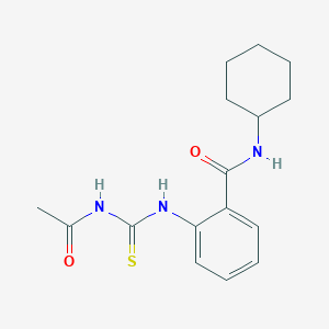 molecular formula C16H21N3O2S B319196 2-{[(acetylamino)carbothioyl]amino}-N-cyclohexylbenzamide 