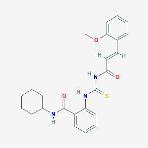 N-cyclohexyl-2-[({[3-(2-methoxyphenyl)acryloyl]amino}carbothioyl)amino]benzamide