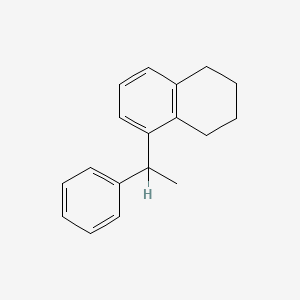 molecular formula C18H20 B3192016 Naphthalene, 1,2,3,4-tetrahydro-5-(1-phenylethyl)- CAS No. 60466-61-7