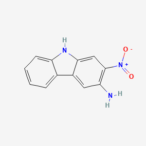 molecular formula C12H9N3O2 B3192044 9H-Carbazol-3-amine, 2-nitro- CAS No. 60564-31-0
